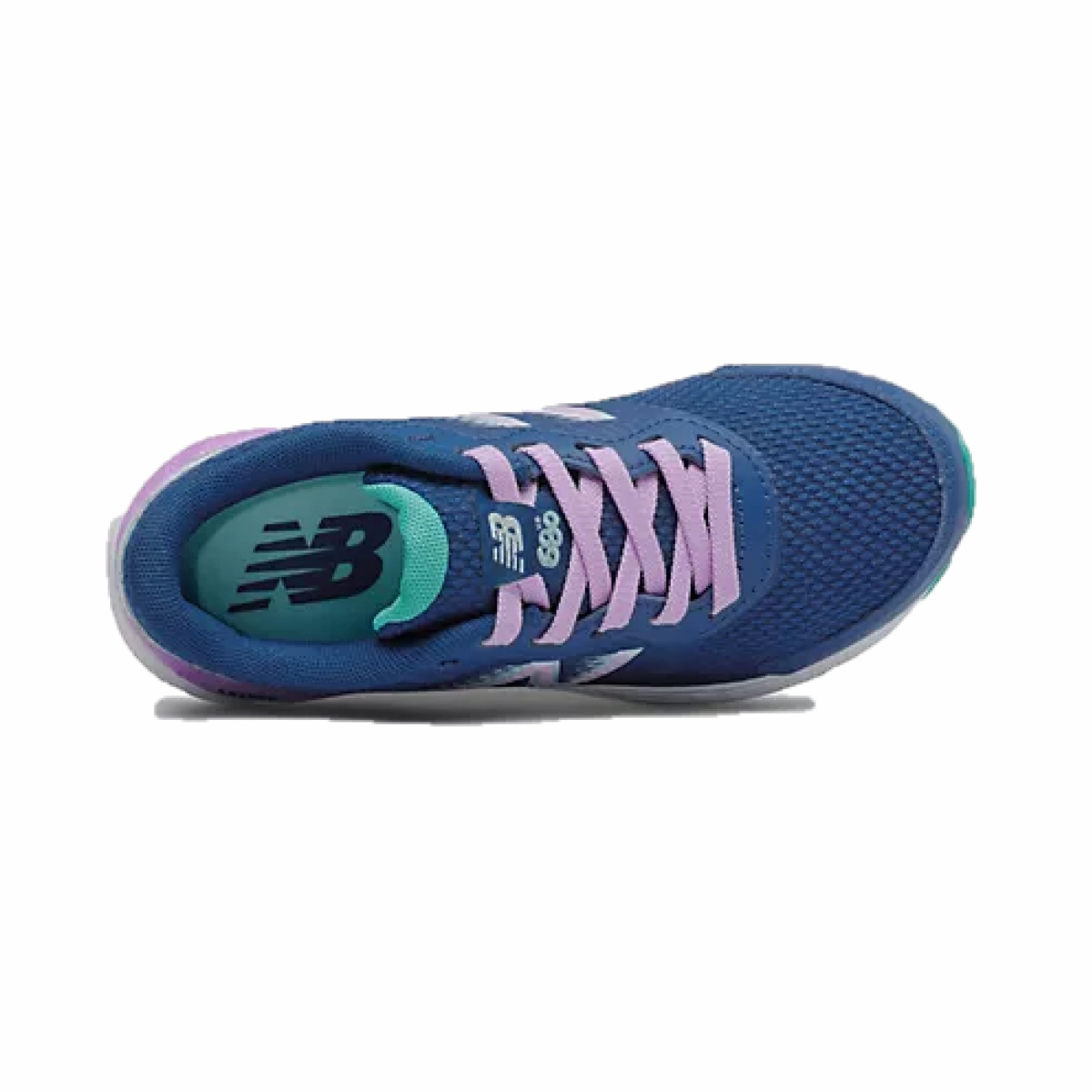 NEW BALANCE YP680CW6 680 v6 JR'S (Wide) Captain Blue Leather & Mesh Running Shoes Urban Speed