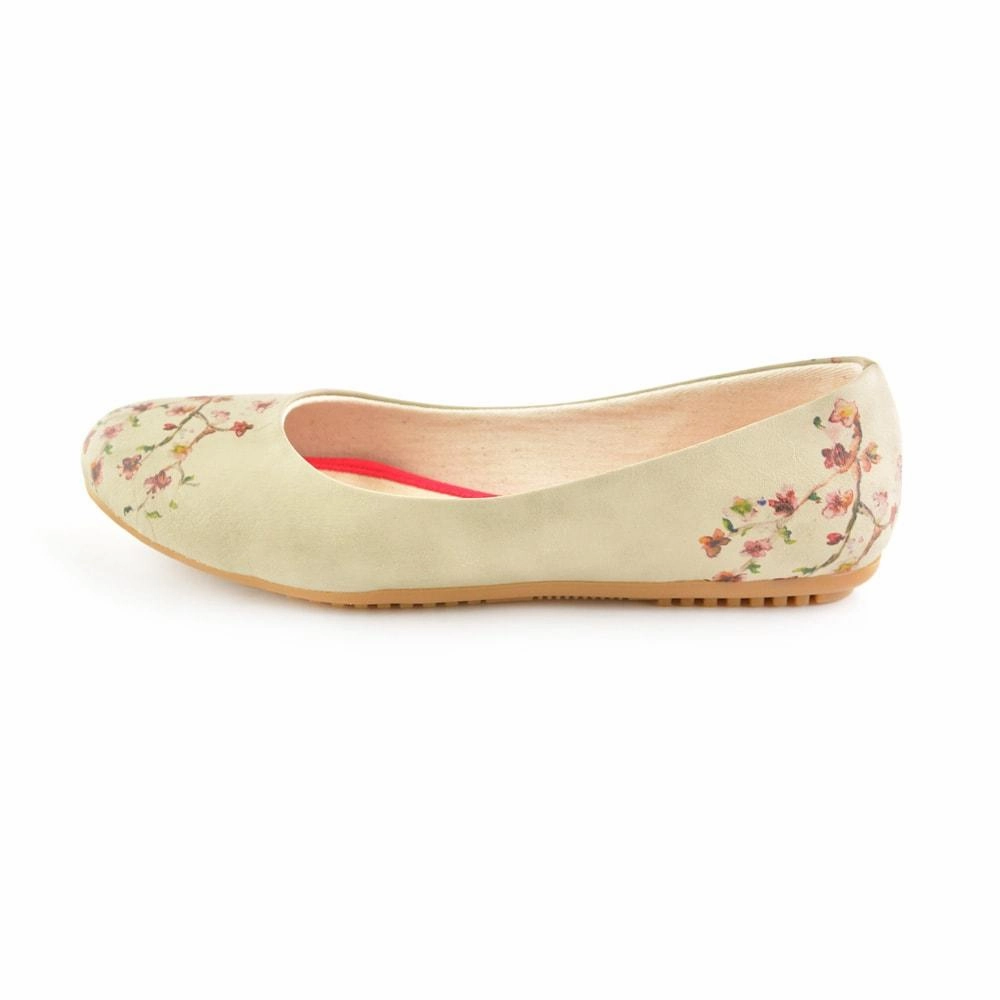 Grip Hold Skin Soft New Cherry Blossom Ballerinas Shoes 1091