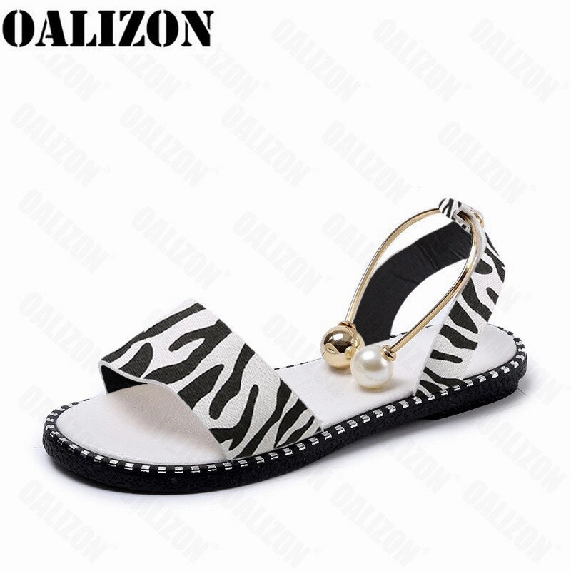 Best Shoes For Nurses New Summer Women Beaded Pearly Sandals Slippers Shoes Ladies Flats Sandals Flip Flop Casual Flat Slingback Sandals Shoes