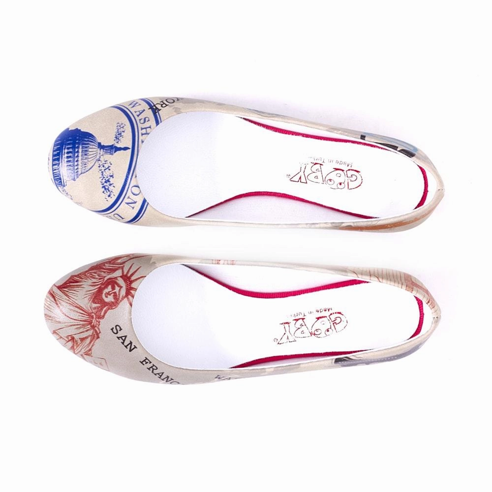 Green Core synthetic leather New York Ballerinas Shoes 1013