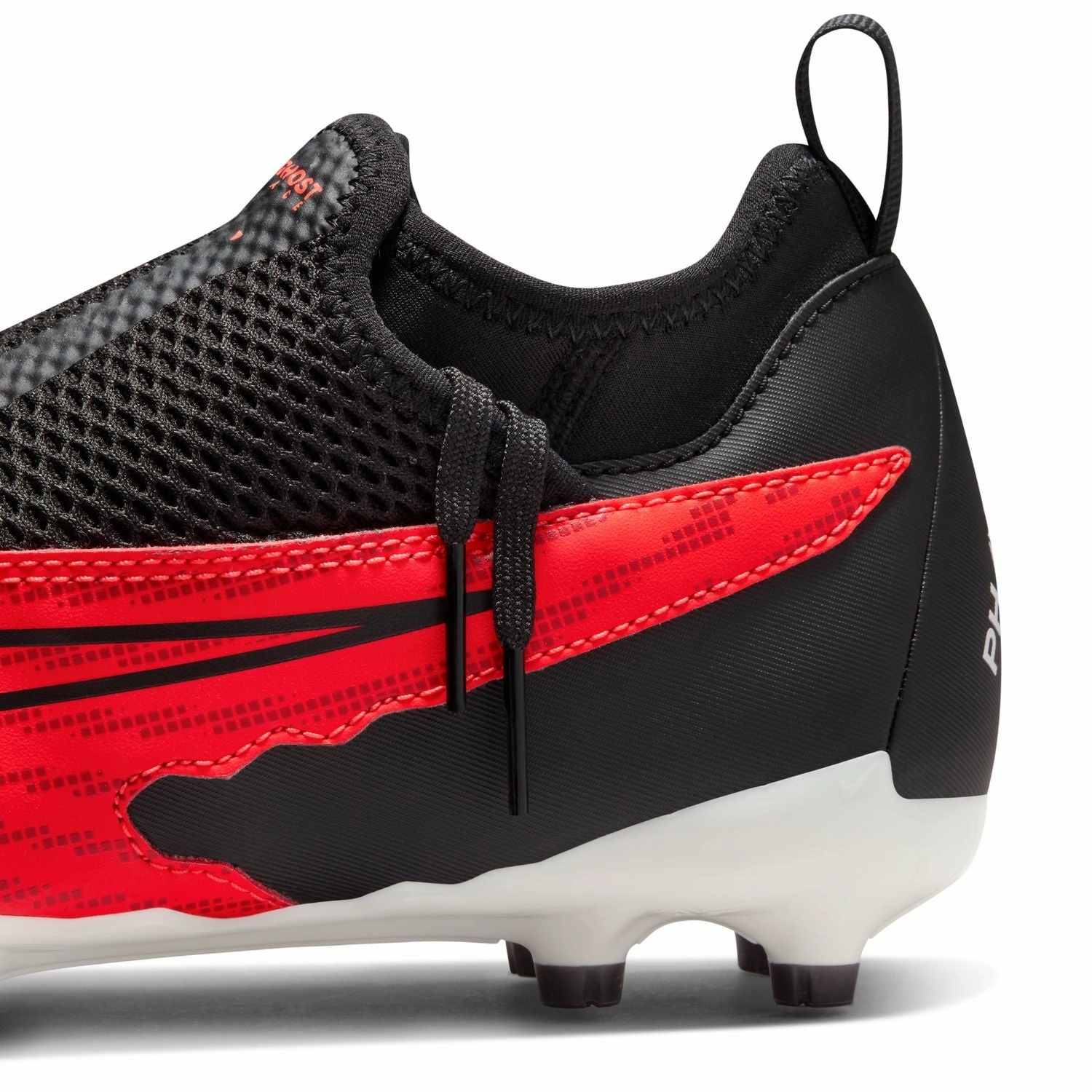 Loose Lace Soccer Cleats Nike Jr. Phantom GX Academy Dynamic Fit FG/MG - BRIGHT CRIMSON/BLACK-WHITE