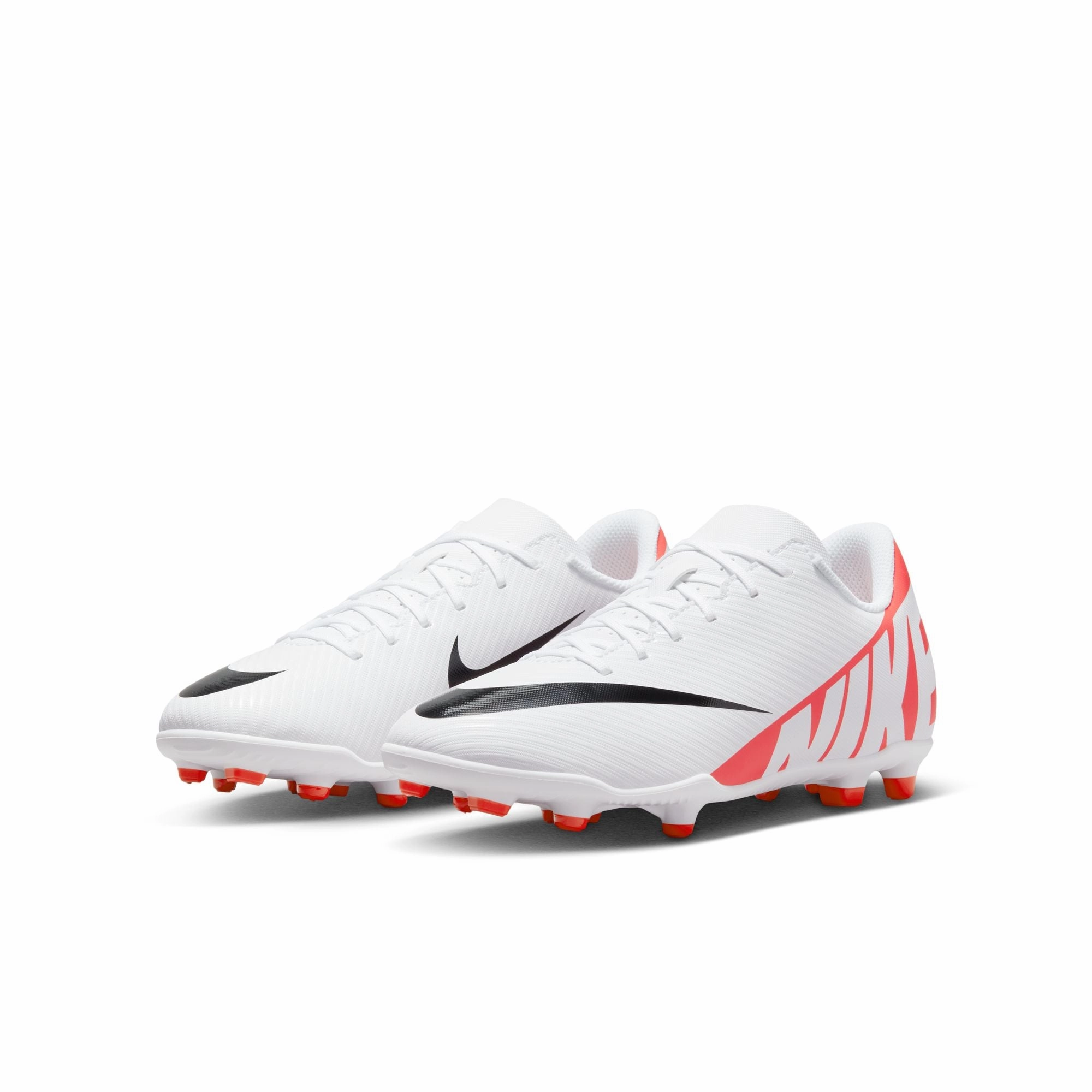 Nike Junior Mercurial Vapor 15 Club FG/MG Soccer Cleat - Bright Crimson/White/Black Phantom Ghost Soccer Cleats