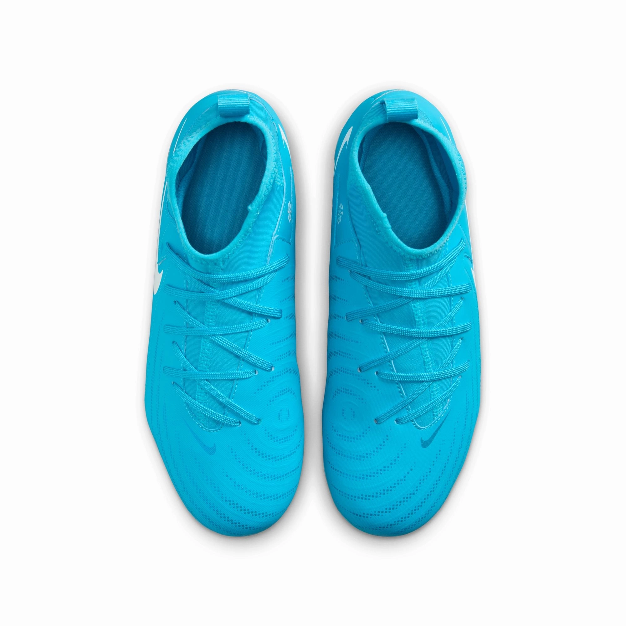 Nike Junior Phantom Luna II Academy FG/MG Soccer Cleat - Blue Fury/White Old Cleats Soccer