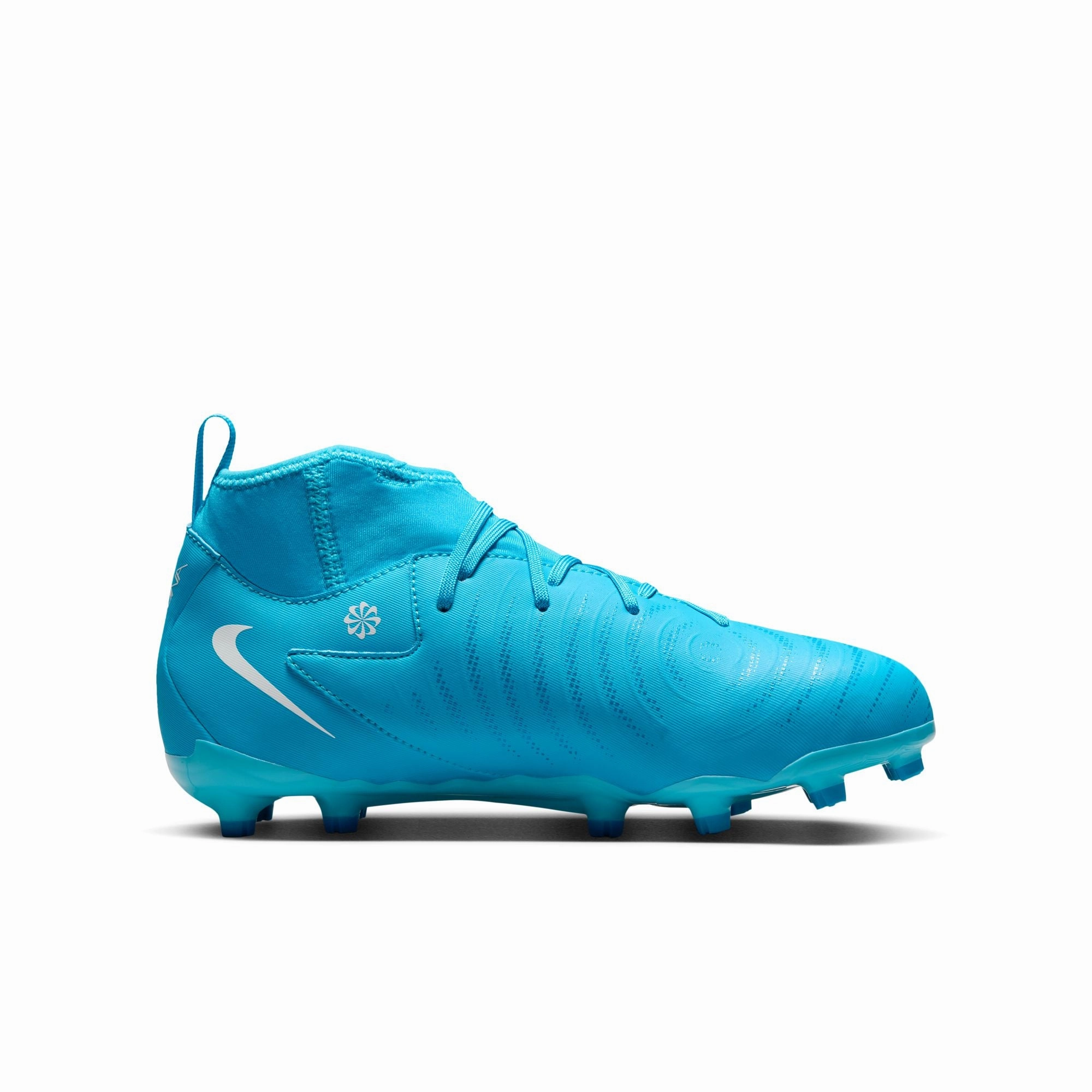 Superfly Soccer Cleats Cr7 Nike Junior Phantom Luna II Academy FG/MG Soccer Cleat - Blue Fury/White