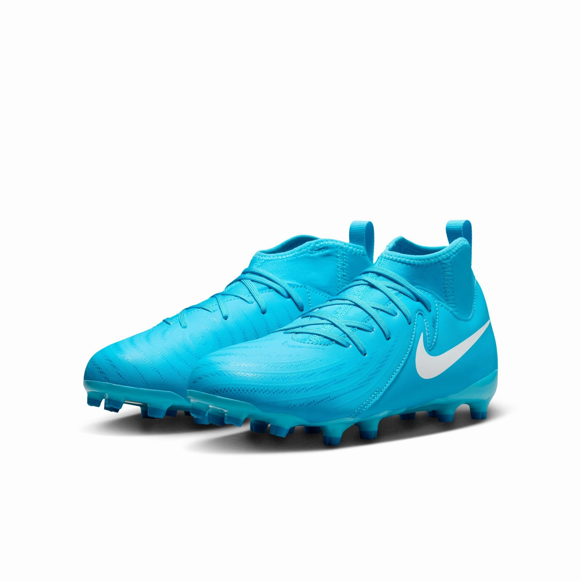 Green Phantom Soccer Cleats Nike Junior Phantom Luna II Academy FG/MG Soccer Cleat - Blue Fury/White