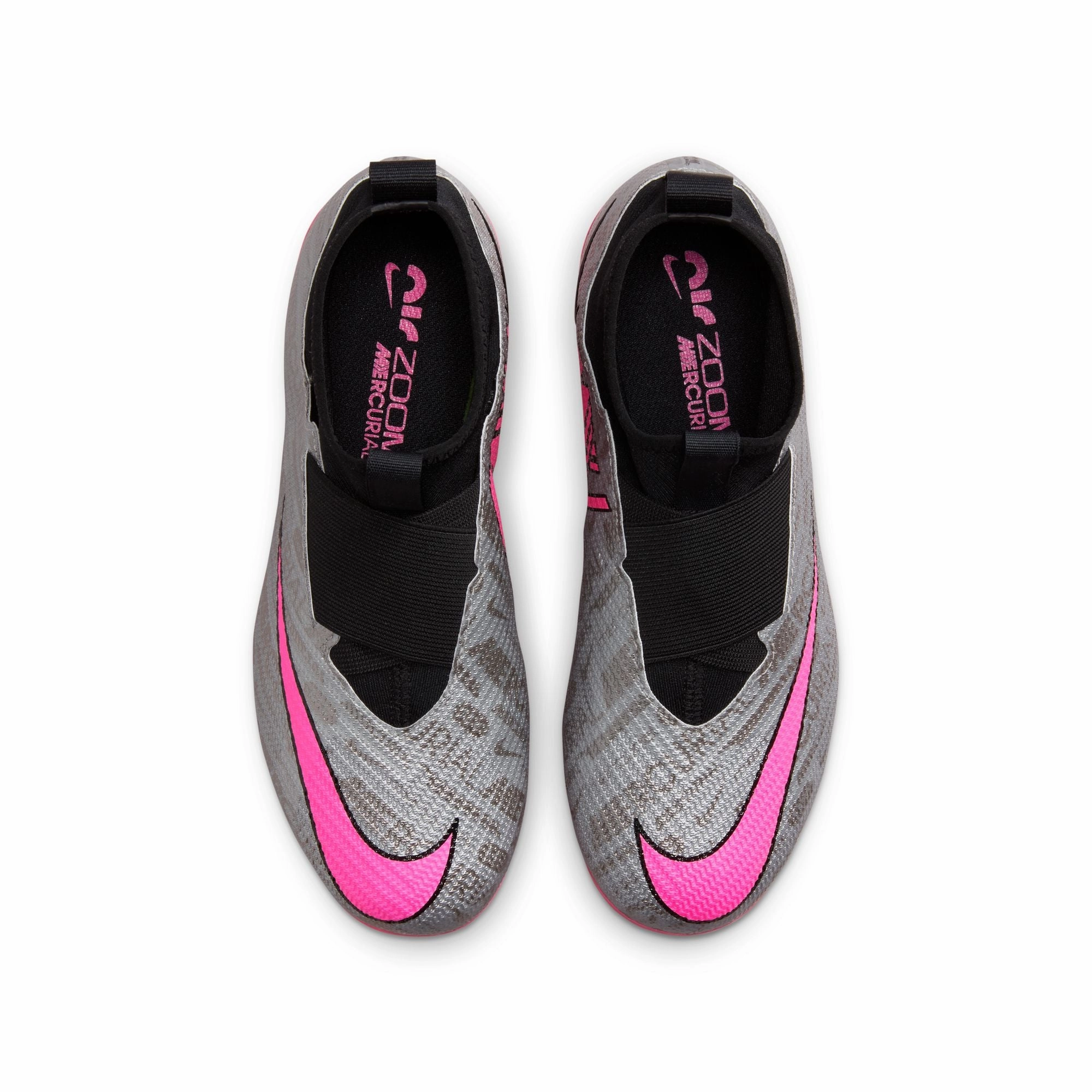 Nike Junior Zoom Mercurial Superfly 9 Pro FG Soccer Shoes - Silver/Pink/Black/Yellow Turf Soccer Cleats Sale