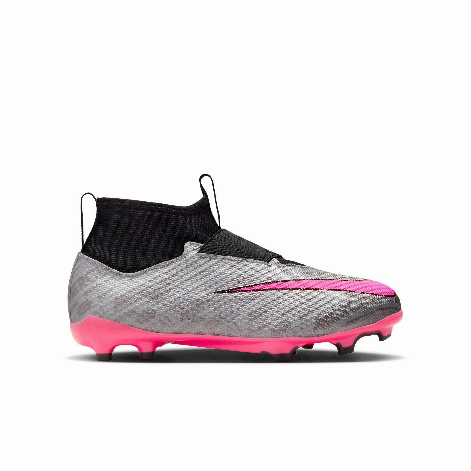 Mini Soccer Cleats Nike Junior Zoom Mercurial Superfly 9 Pro FG Soccer Shoes - Silver/Pink/Black/Yellow