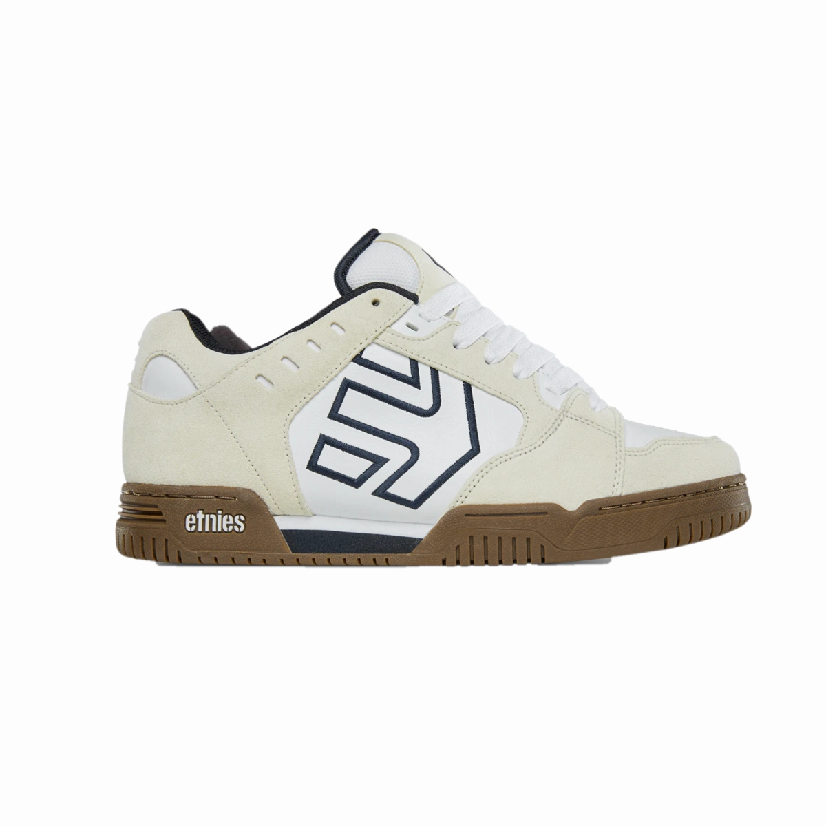 Easy Comfort Trendy Style ETNIES 4101000537 153 FAZE MN`S (Medium) White/Navy/Gum Nubuck & Synthetic Skate Shoes