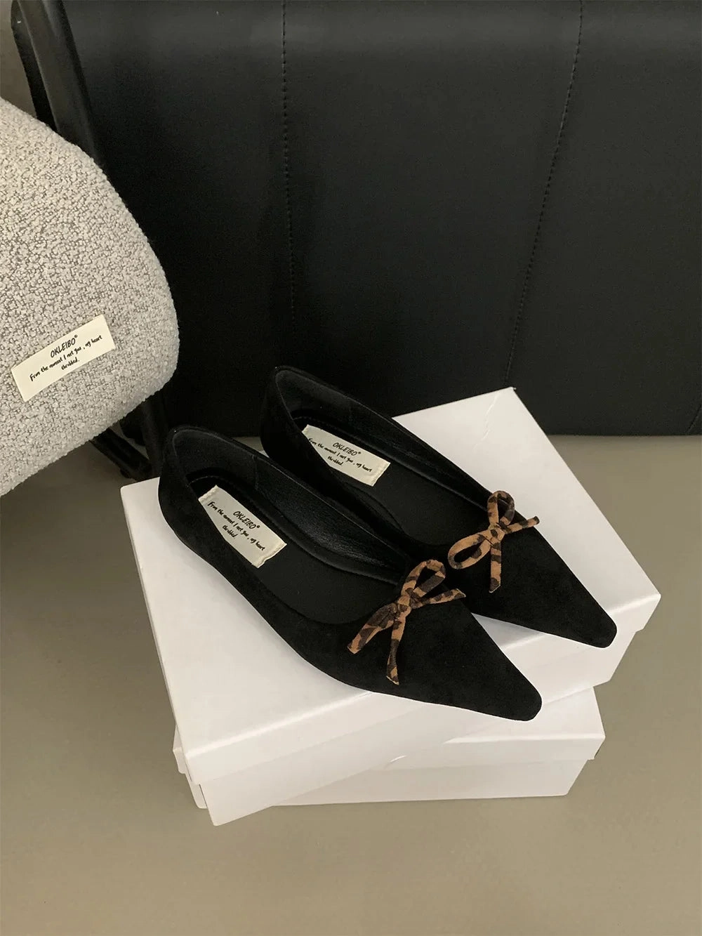 binfenxie  -  Pointed Toe Women Loafers 2024 New Arrivals Autumn Spring Dress Shoes Low Heeled Flats Bow Design Casual Slides Mules Shoes Beckett Simonon Loafers Reddit