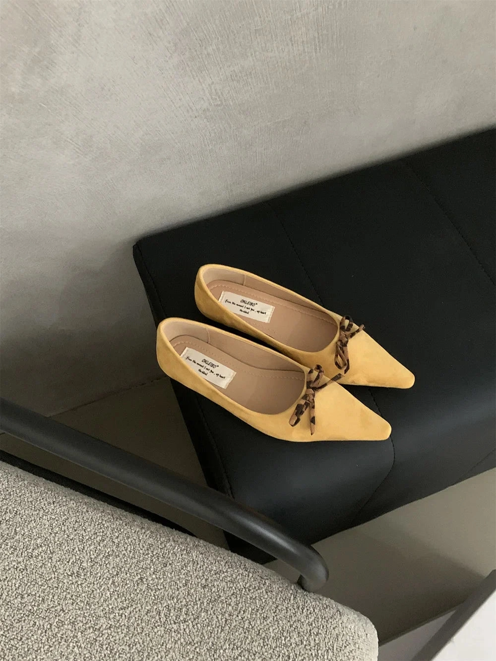 binfenxie  -  Pointed Toe Women Loafers 2024 New Arrivals Autumn Spring Dress Shoes Low Heeled Flats Bow Design Casual Slides Mules Shoes Lauren Ralph Lauren Loafers