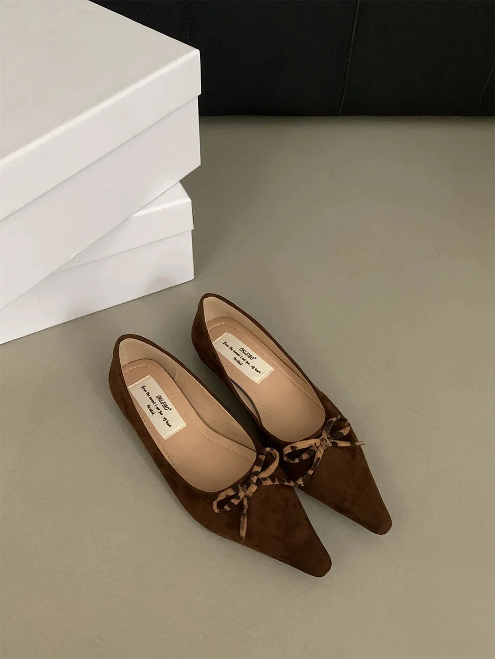 binfenxie  -  Pointed Toe Women Loafers 2024 New Arrivals Autumn Spring Dress Shoes Low Heeled Flats Bow Design Casual Slides Mules Shoes Jones New York Loafers
