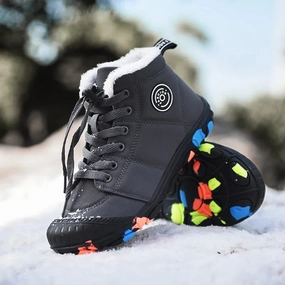 Kids Hiking Shoes Non-slip Boys Winter Sneakers Warm Plus Fur Boots Teenagers Sport Trekking Shoe for Girls High Top Boots Best Summer Hiking Boot