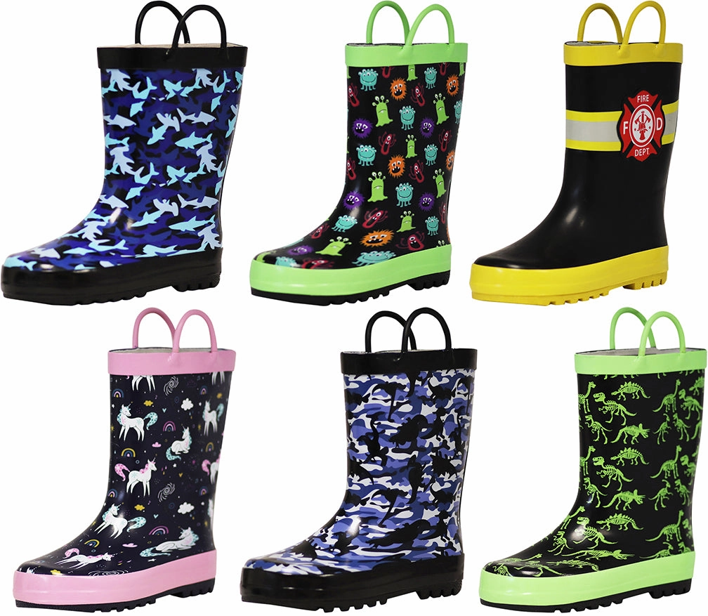 Alexandre Boots Norty Toddlers to Big Kids Boy's Girl's Waterproof Rubber Rain Boots