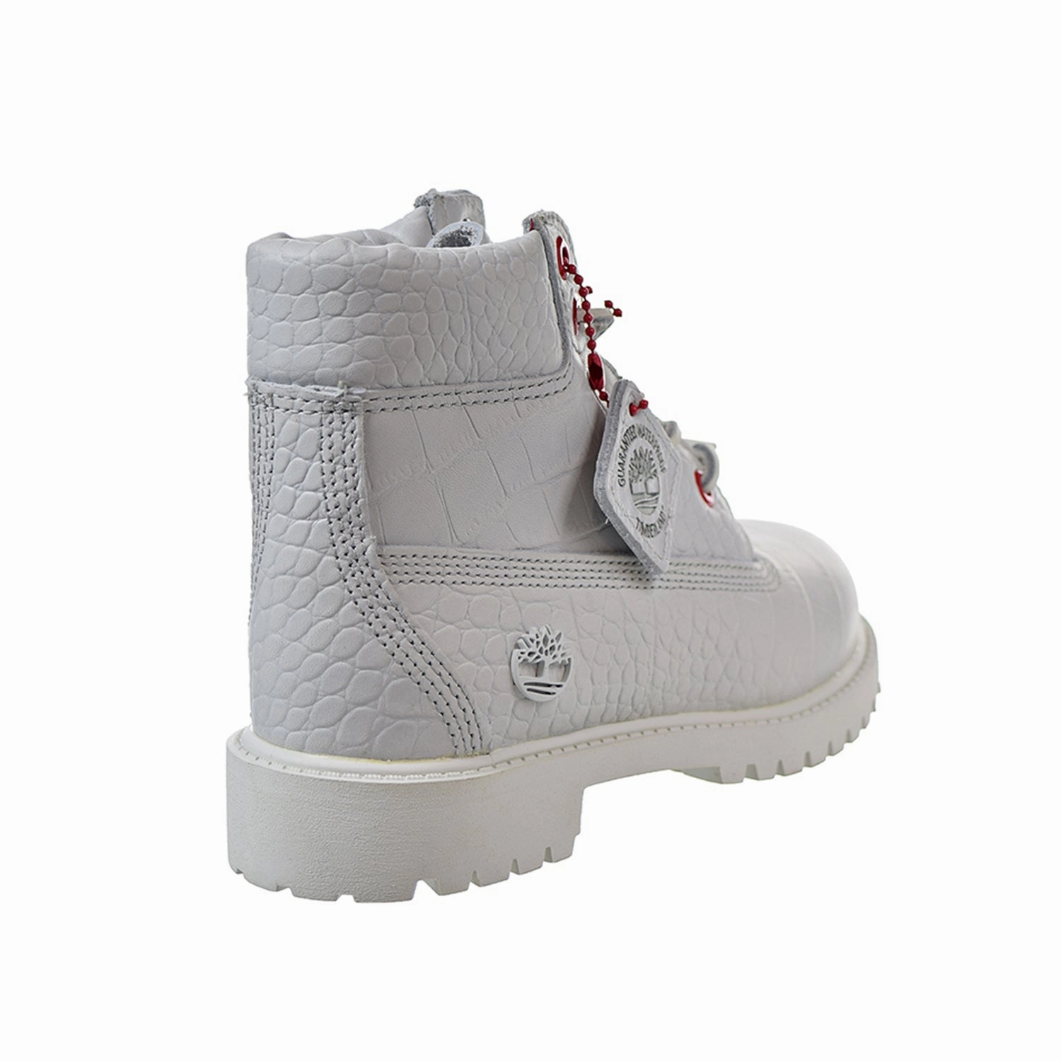 Timberland 6 Inch Youth Little Kids' Boots White Boots For Women Gray