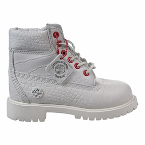 Timberland 6 Inch Youth Little Kids' Boots White Dancing Boots Line Dance