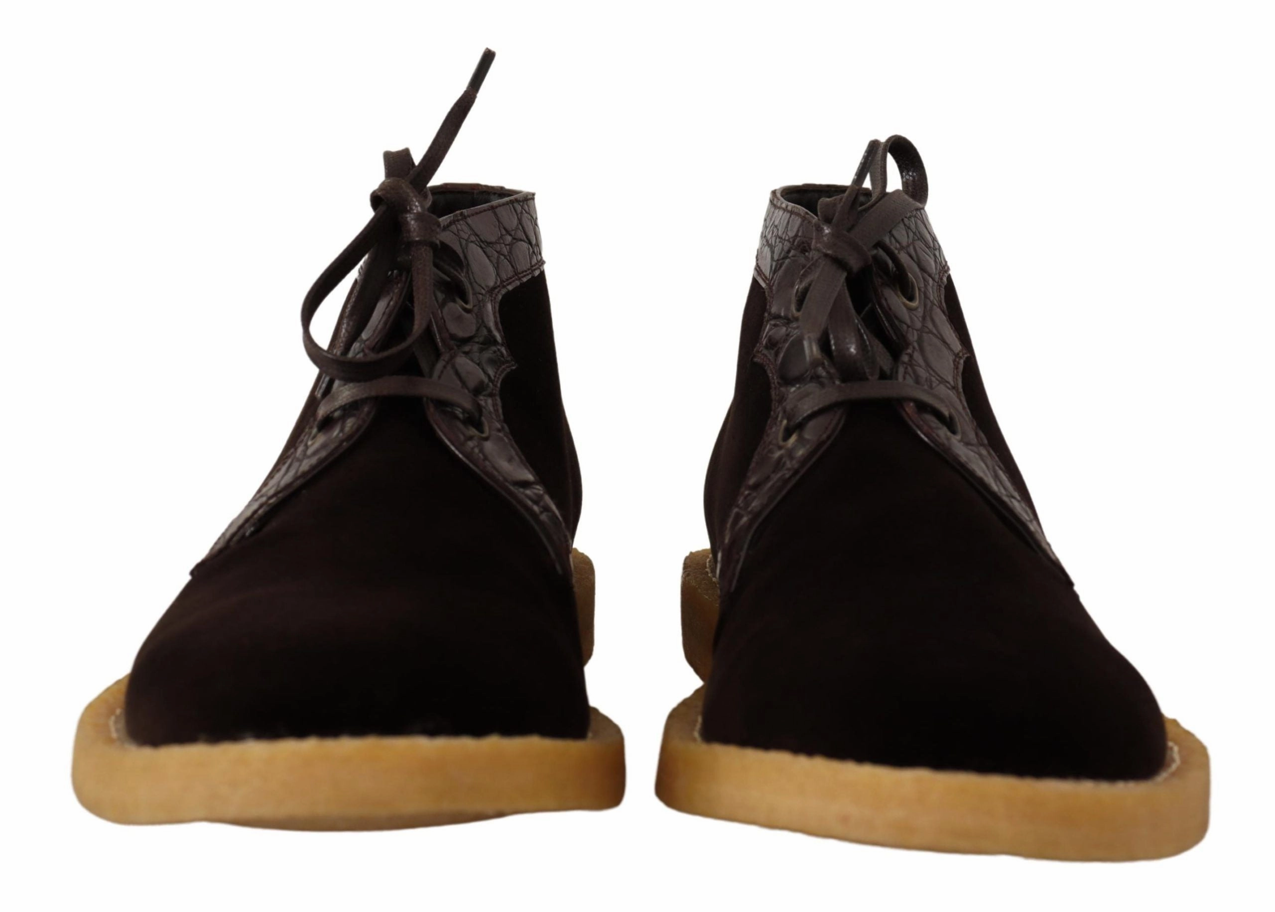 Dolce & Gabbana Exotic Caiman Leather Ankle Boots in Brown Blundstone Boots Steel Toe