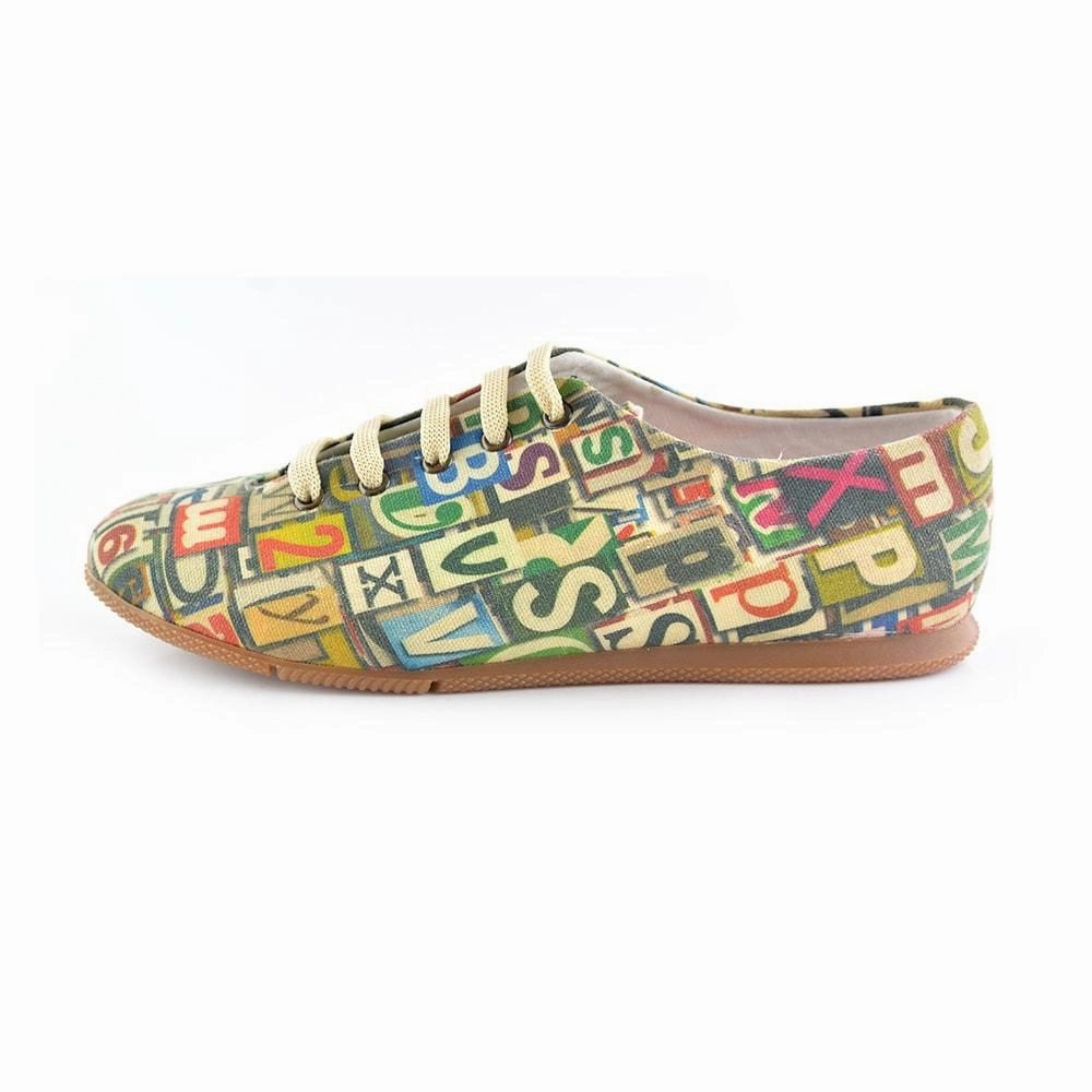 Casual Move Durable Numbers and Letters Ballerinas Shoes SLV031