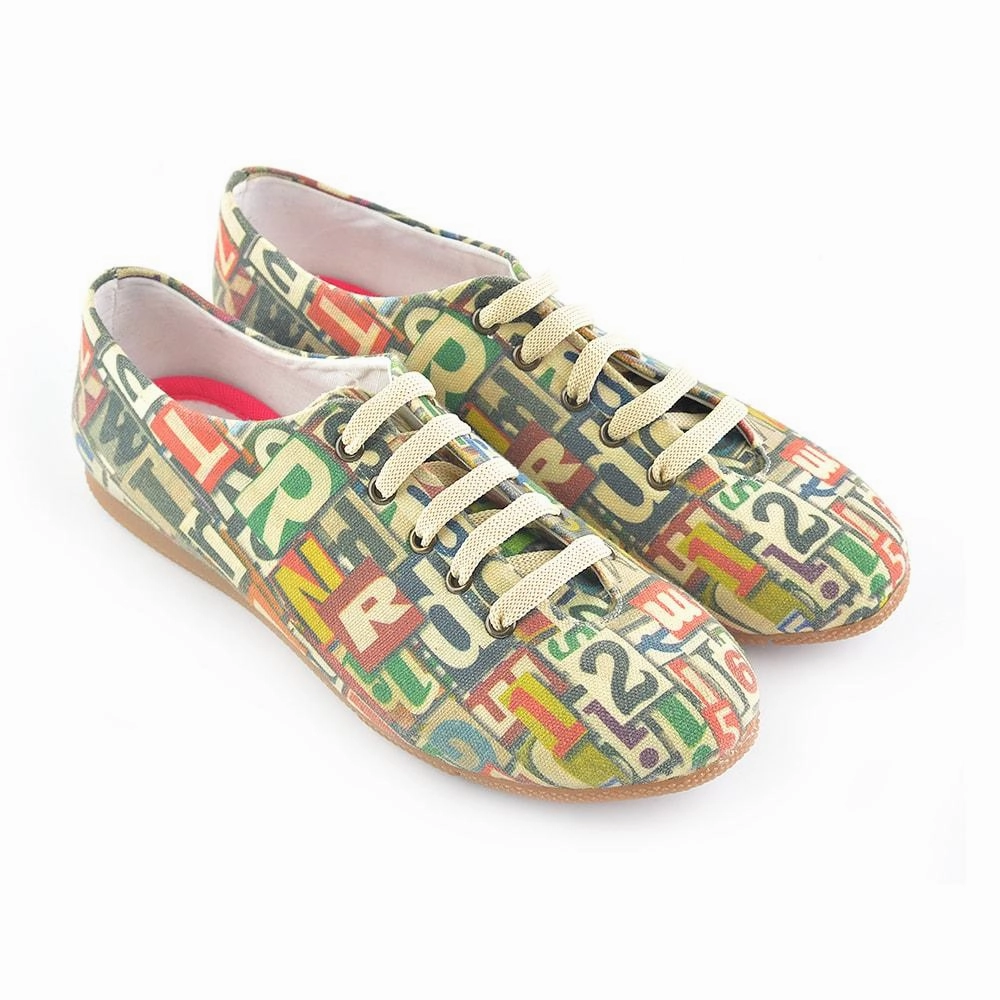 Numbers and Letters Ballerinas Shoes SLV031 Active Day Garden Walk