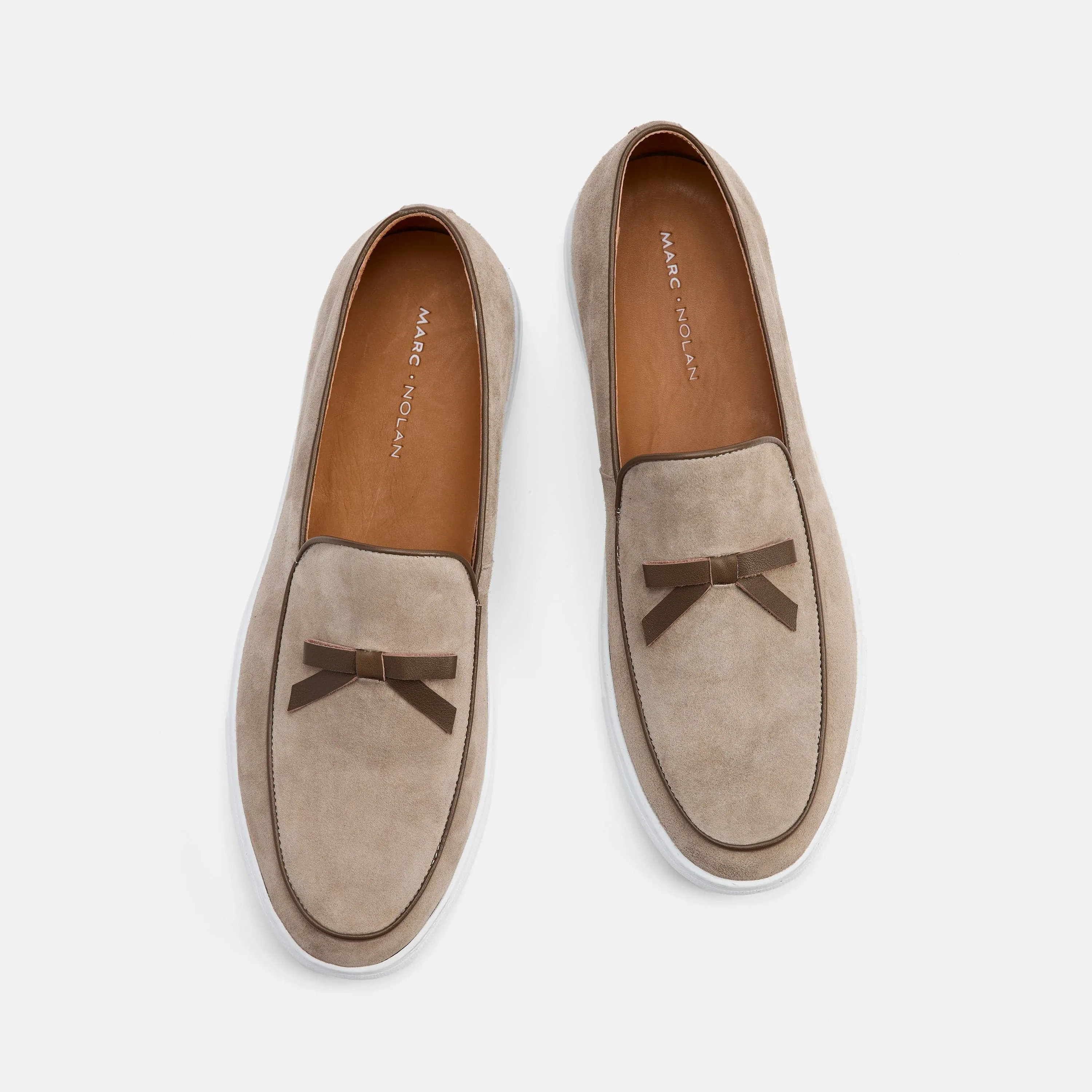 Blakc Loafers Odell Desert Sand Suede Belgian Loafer Sneakers