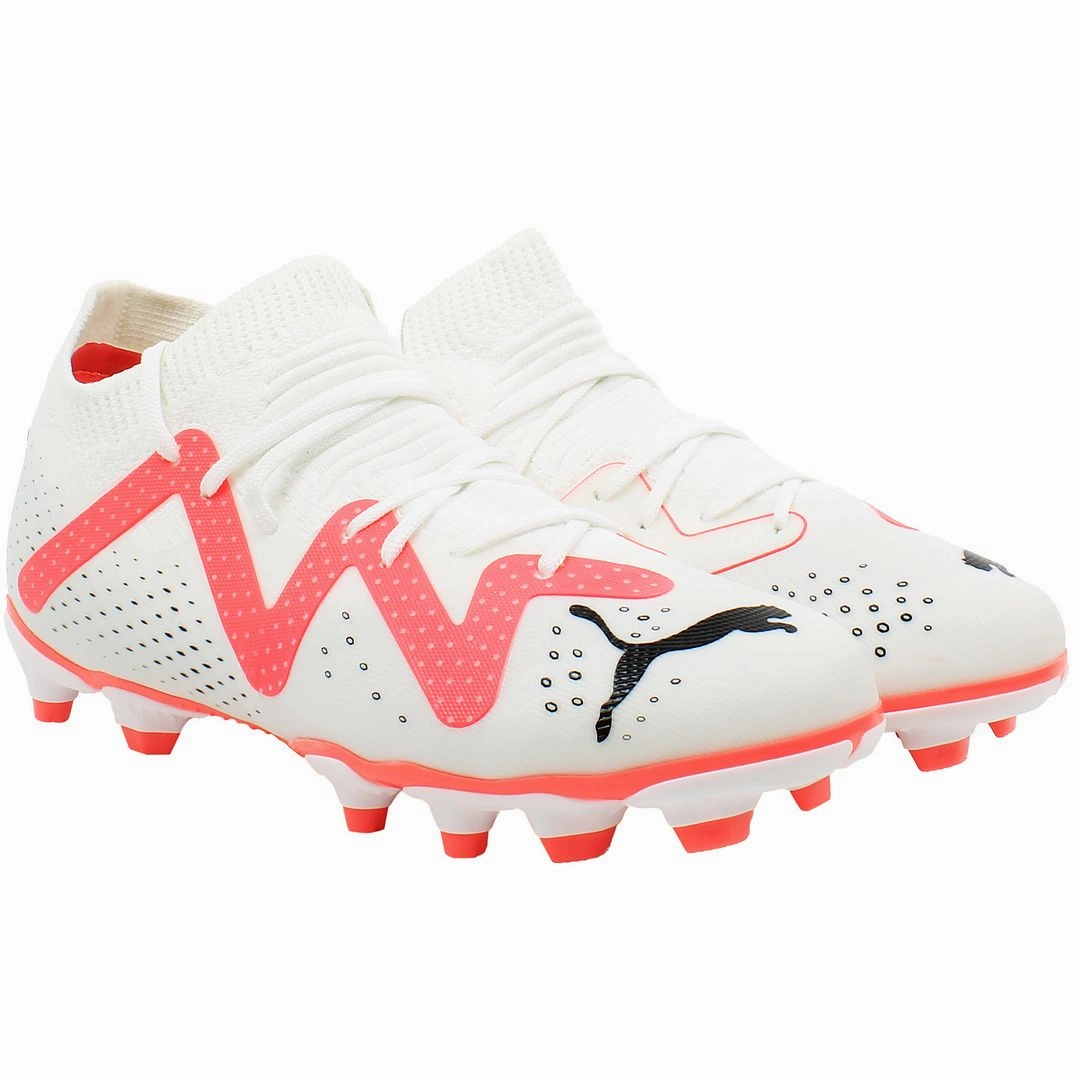 Puma Future Match FG/AG Kids White Football Boots Painted Boots