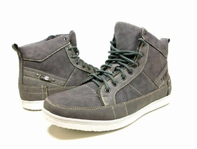 Gazelle Adidas Shoes Men's Delli Aldo Lace Up High Top Fashion Sneakers 510 Grey-168