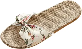 Dollar General Slippers Open Toe Slide Slippers-Rqwein Ladies' Cute Slip-On House Shoes Spa Mules Sandals with Indoor Outdoor Anti-Skid SoleBeige5.5