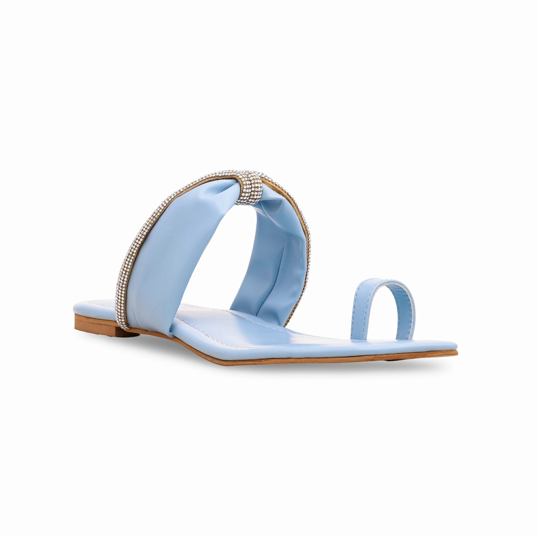 Sky Blue Formal Chappal FR0528 Best Safety Shoes For Flat Feet