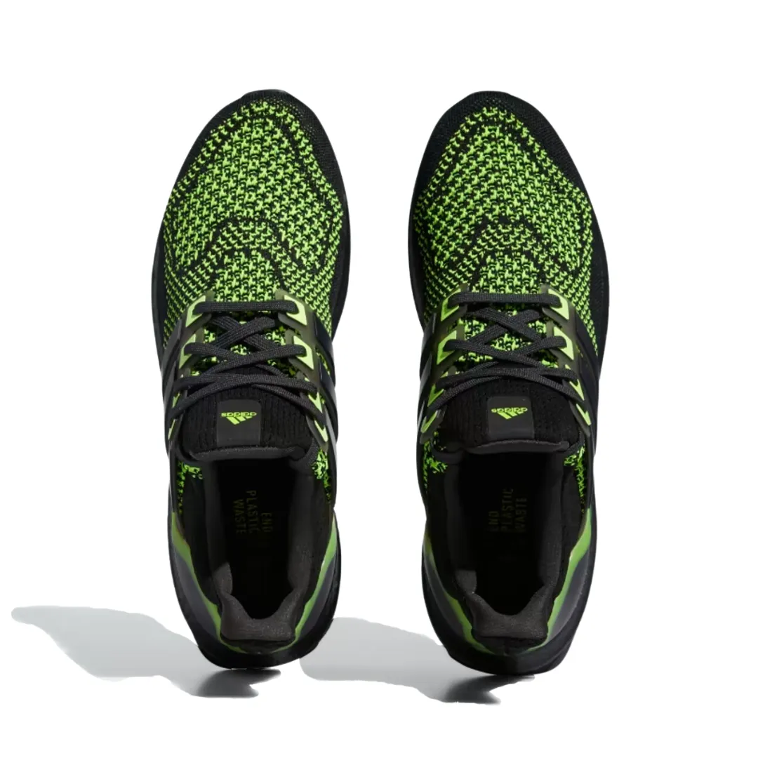 Heat Day Shopping Look ADIDAS ID9682 ULTRABOOST 1.0 MN'S (Medium) Black/Carbon/Lemon PrimeKnit Textile Running Shoes