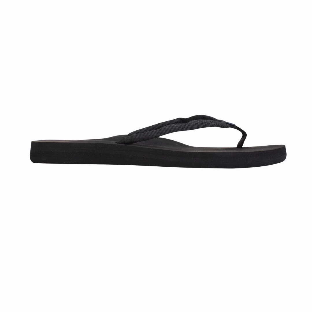RAINBOW 301ASTNSW/BLK THE LOW CLOUD WMN'S (Medium) Black Leather Strap Sandals Thin strap Urban Escape