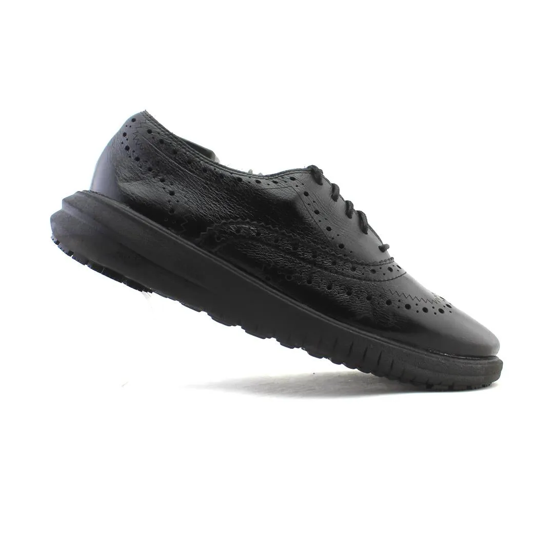 COLE HAAN MILES LEATHER WINGTIP OXFORD Dress Shoes With Large Toe Box