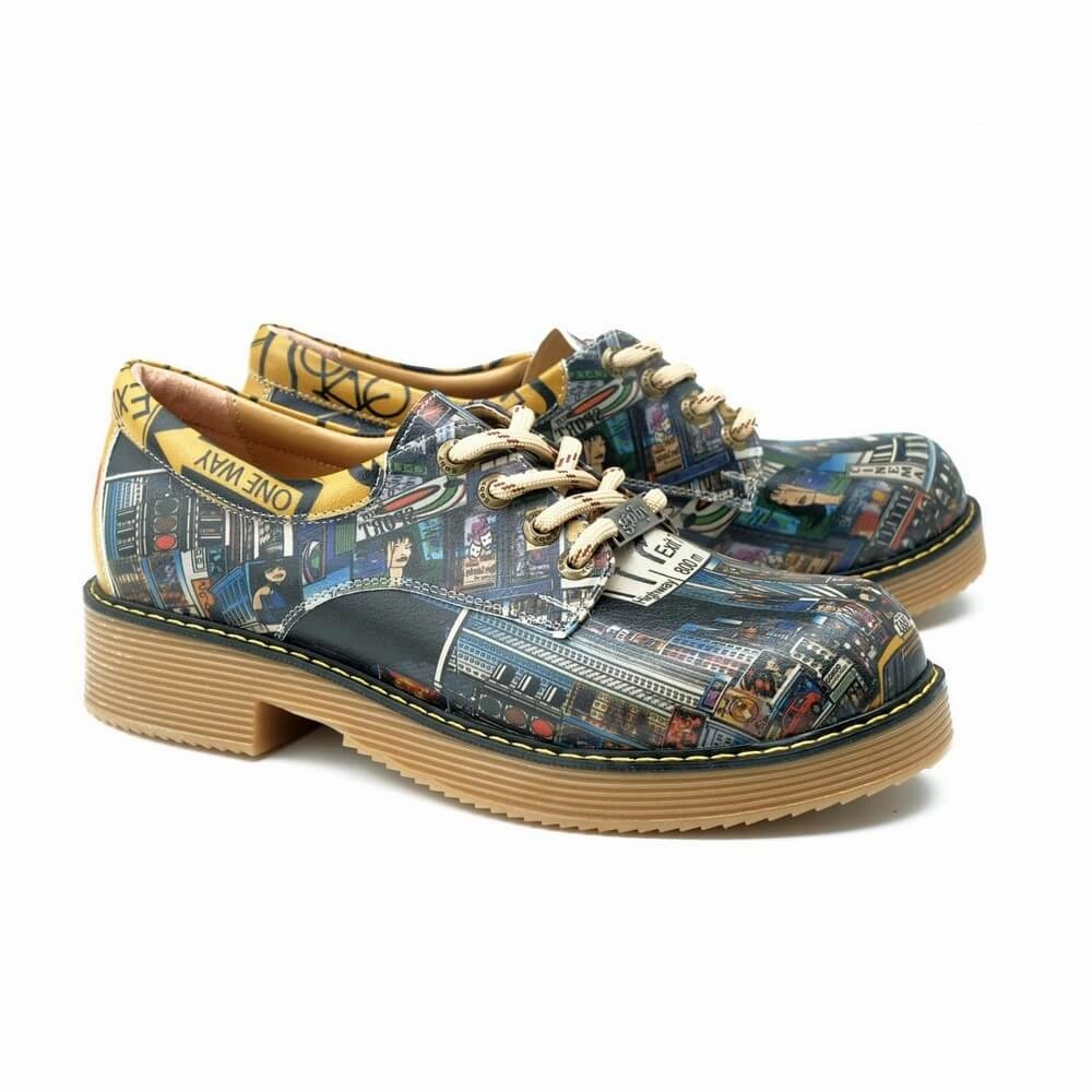 Satin Glow Pure Black Oxford Shoes YAX103