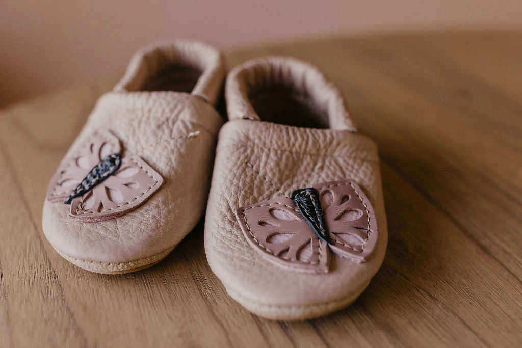 Parts Of A Shoe High Heel Oyster Butterflies // Cute Critters Leather Shoes Baby and Toddler