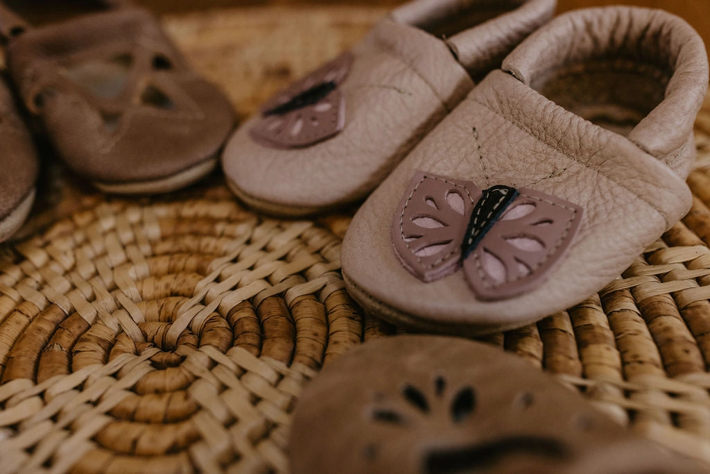 Yellow And Black High Heels Oyster Butterflies // Cute Critters Leather Shoes Baby and Toddler