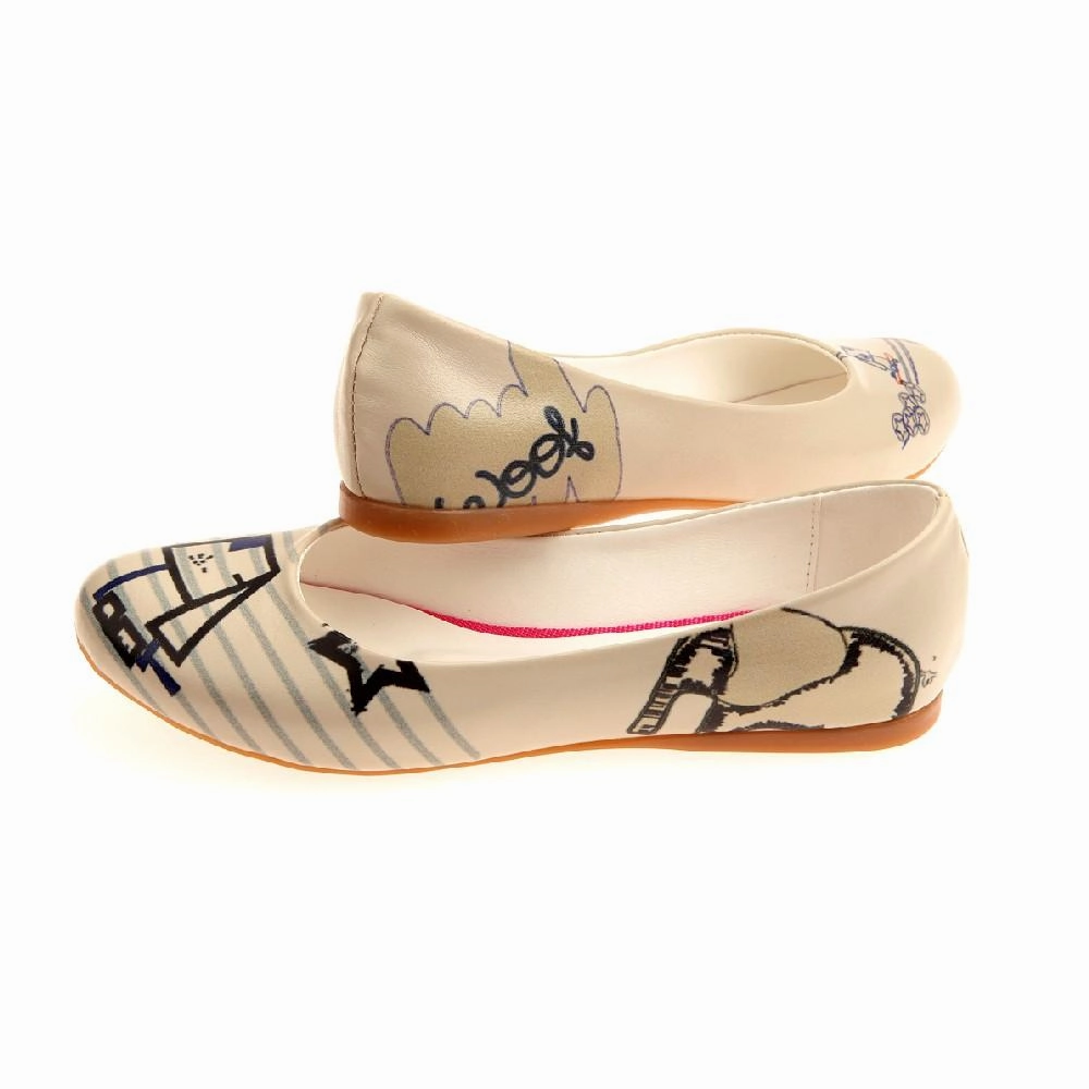 Comfort Cushion Dog And Boy Ballerinas Shoes 1014