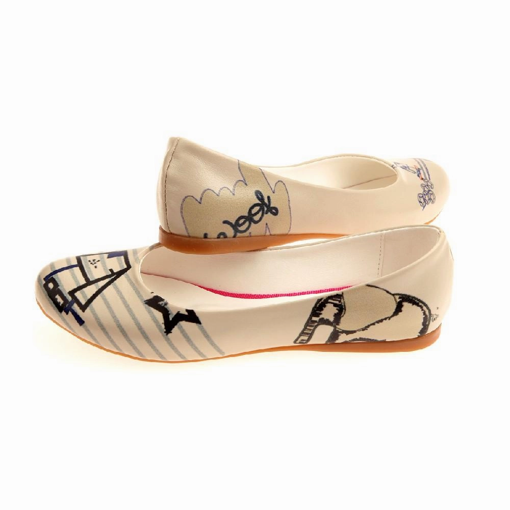Adjustable Straps Dog And Boy Ballerinas Shoes 1014