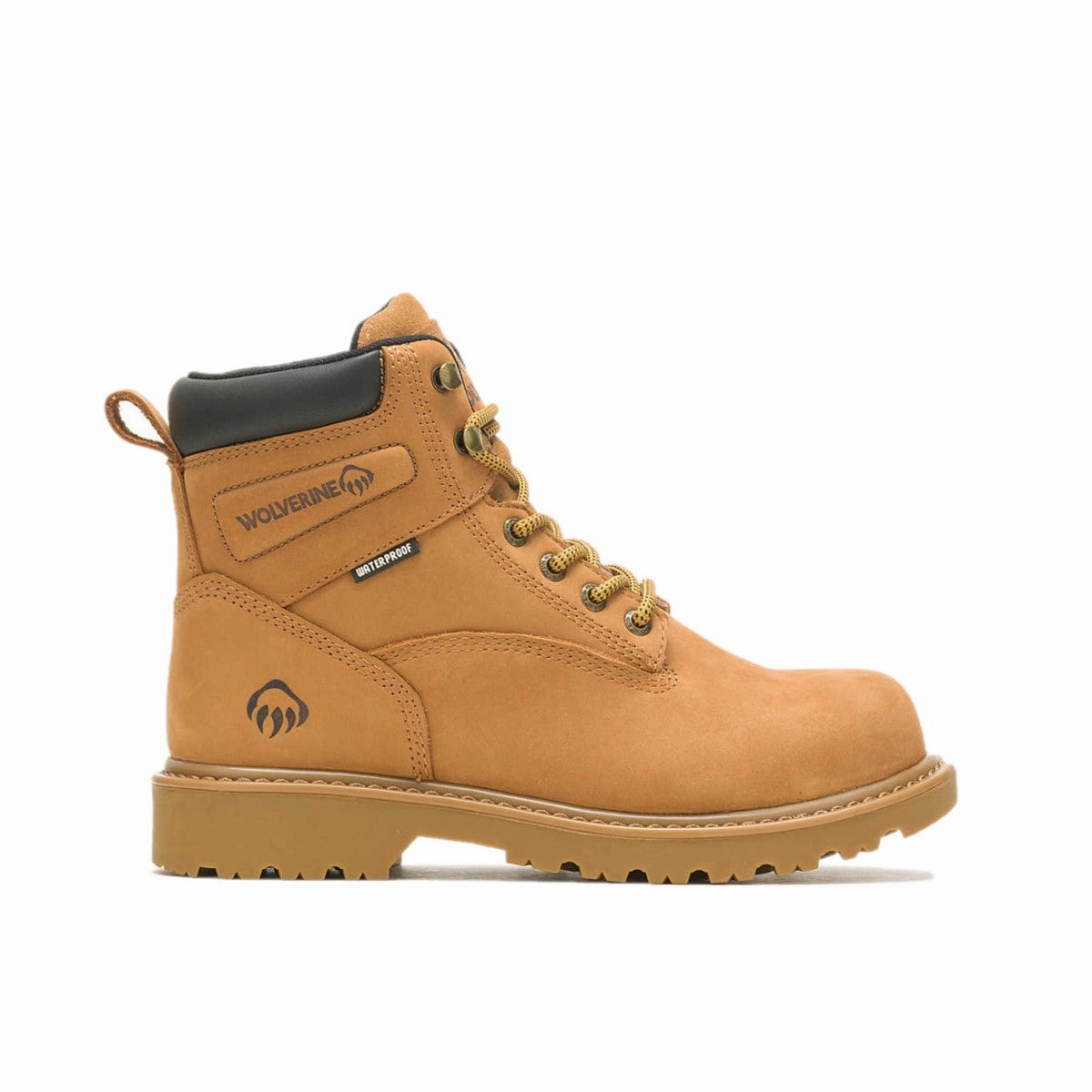 Flat Step WOLVERINE W220014-W FLOORHAND INSULATED 6'' WP WMN'S (Wide) Wheat Leather Work Boots