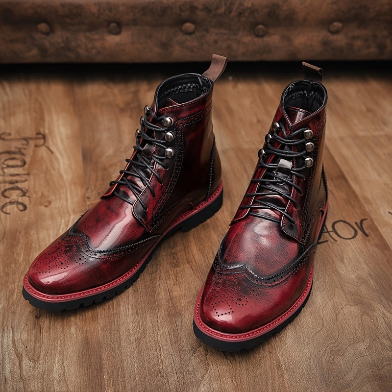 Formal Events Dress Boots For Men | Plus Size High Top Derby Boots Work Boots Dallas Tx