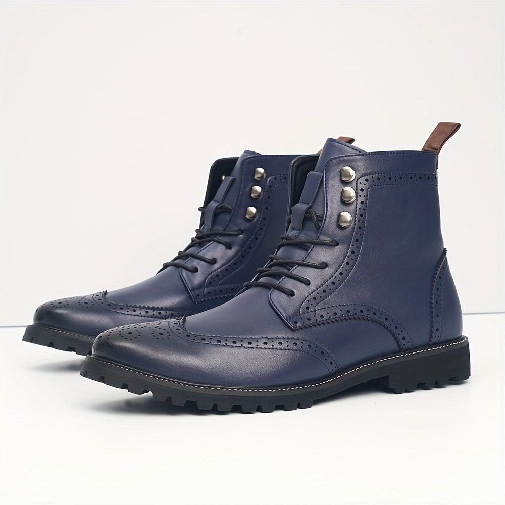 Different Types Of Work Boots Formal Events Dress Boots For Men | Plus Size High Top Derby Boots