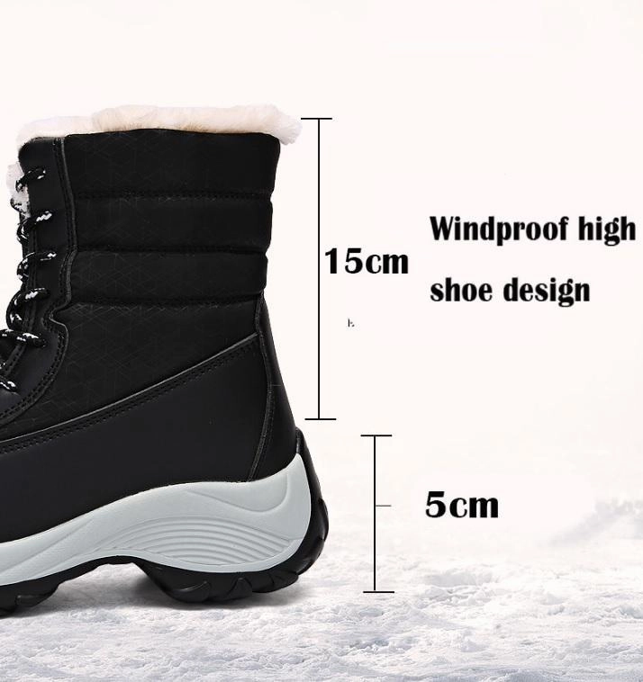Aesthetic Adidas Shoes Parent-child series non-slip, waterproof, warm and velvet snow boots