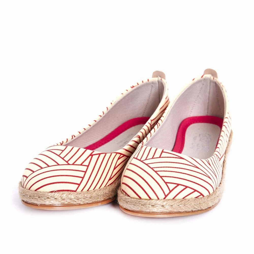 Cotton Touch Pattern Ballerinas Shoes FBR1183
