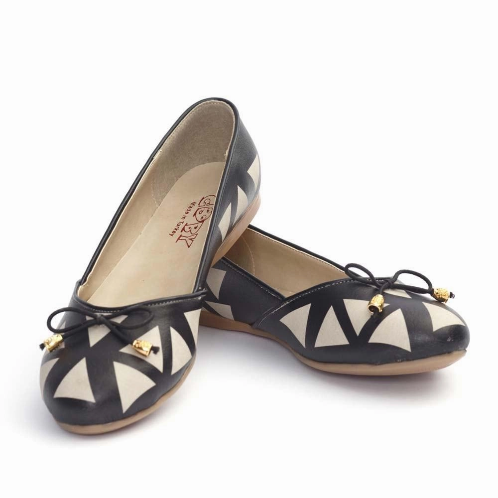 Street Ball Work Base Pattern Ballerinas Shoes OMR7108