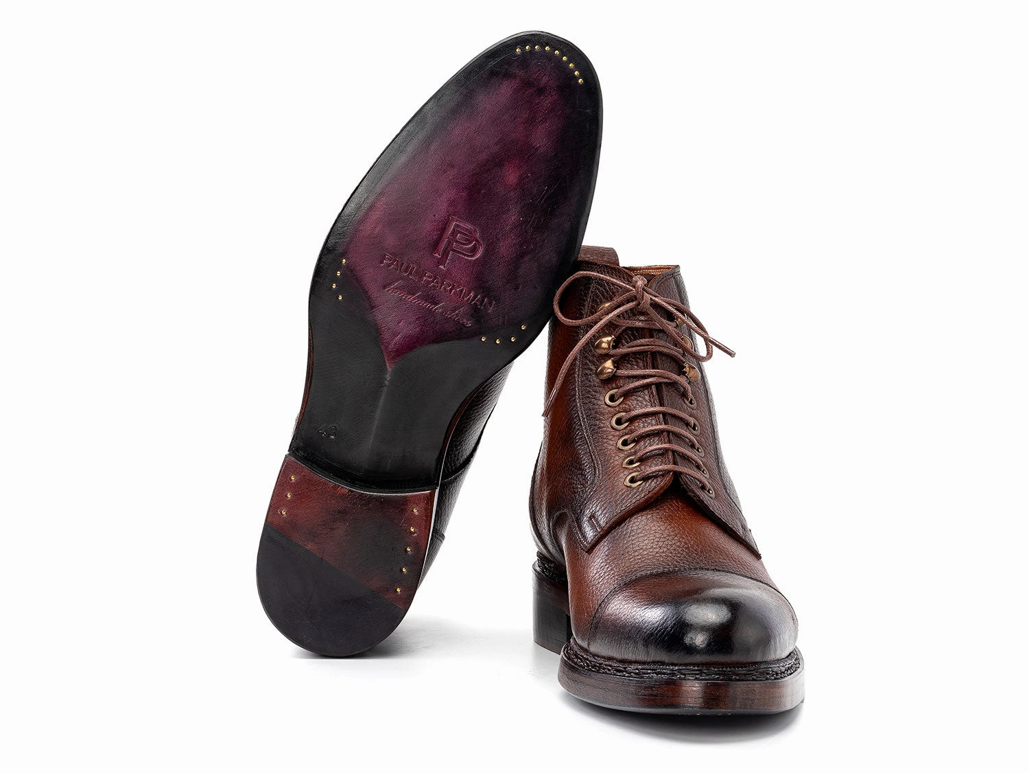 Paul Parkman Men's Brown Floater Leather Boots (ID#5075-FLB) Thigh Highs Boots