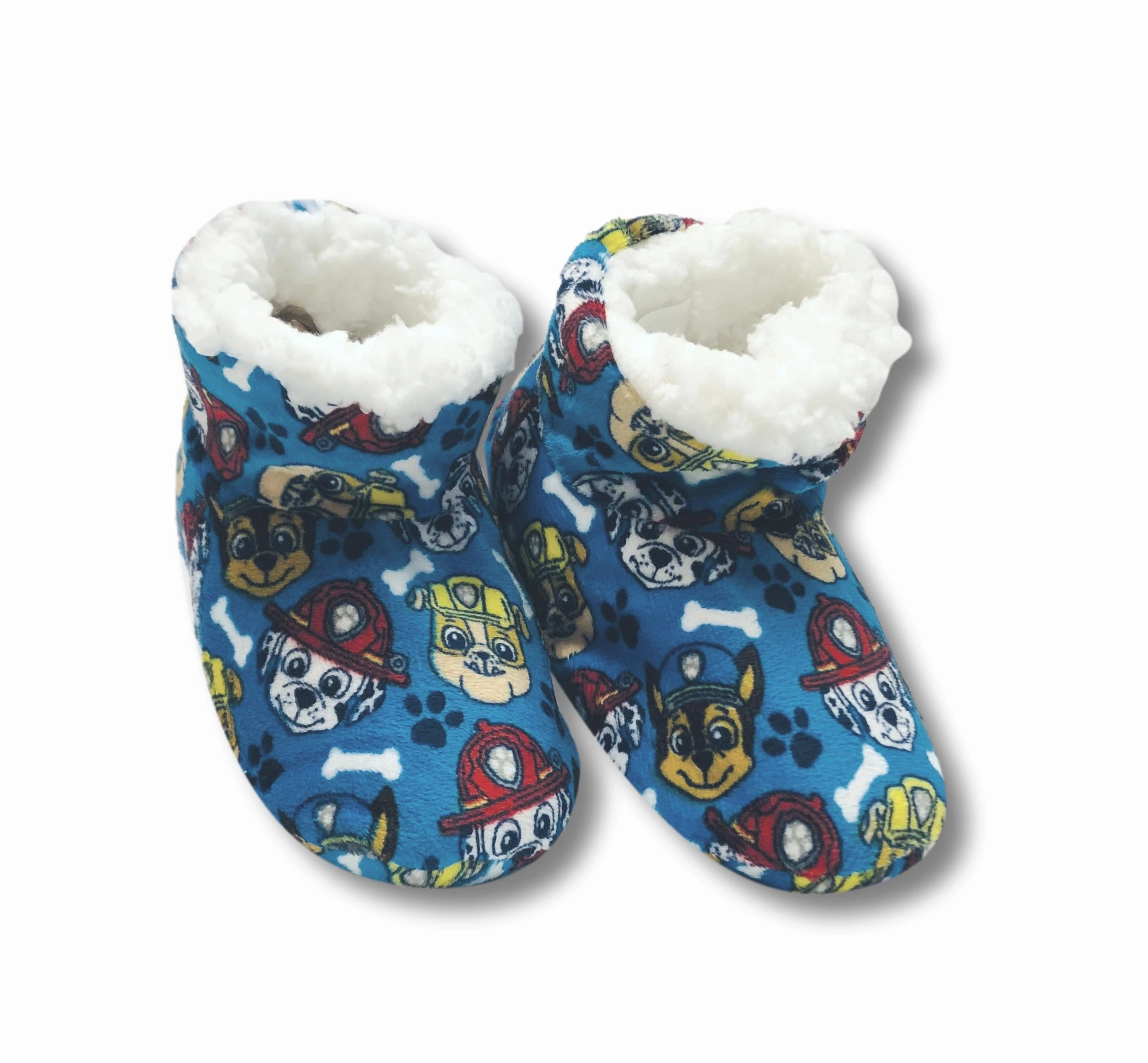 Paw Patrol Toddler Slipper Booties for Boys Fuzzy Kids House Shoes Therapeutic Massage Slippers