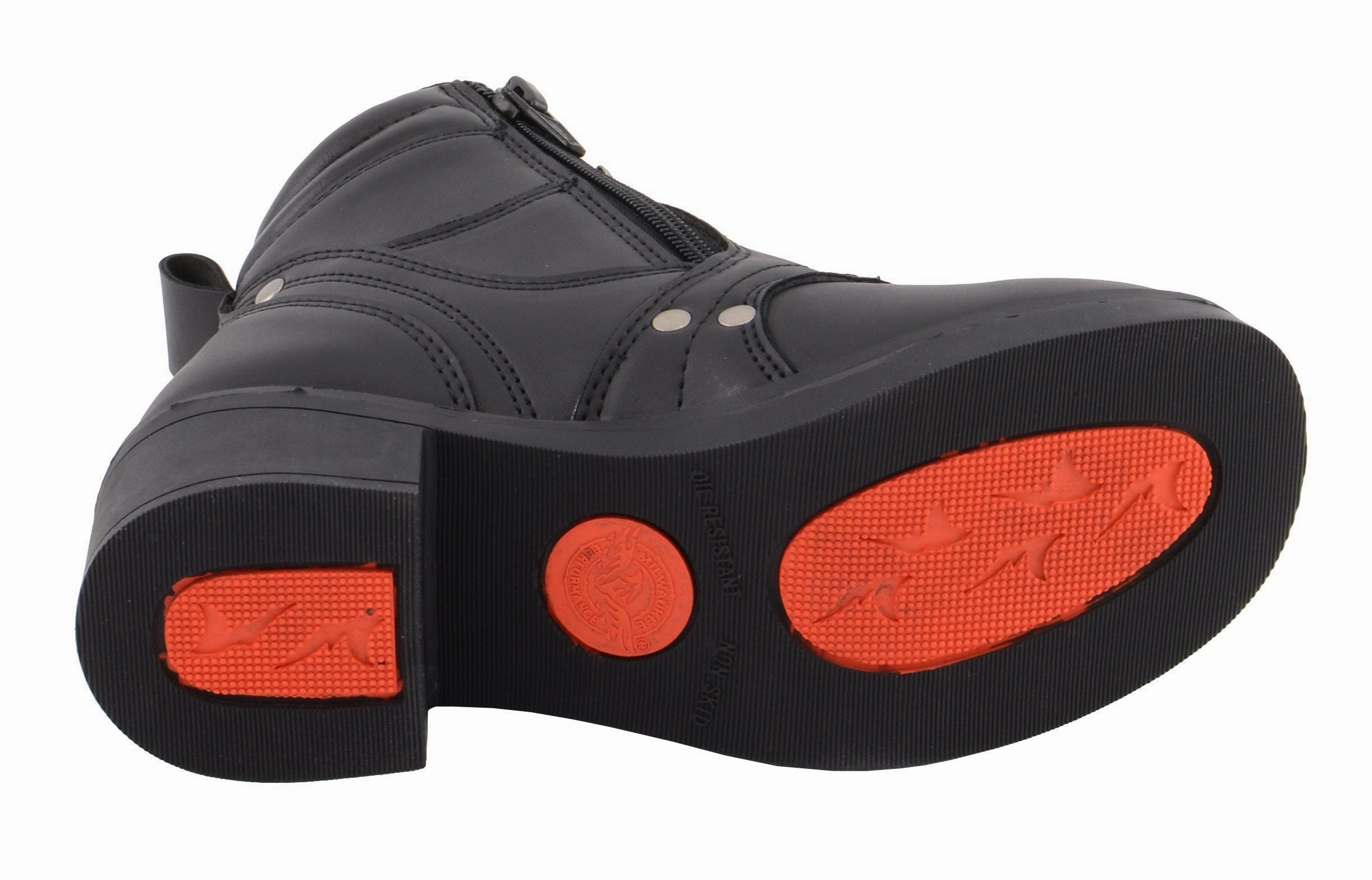 Milwaukee Leather MBK9265 Boys Black Lace-Up Boots with Side Zipper Entry Aku Boots