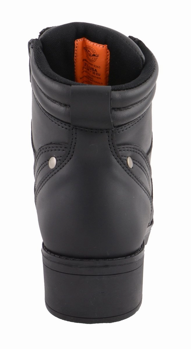 Photos Of Cowboy Boots Milwaukee Leather MBK9265 Boys Black Lace-Up Boots with Side Zipper Entry