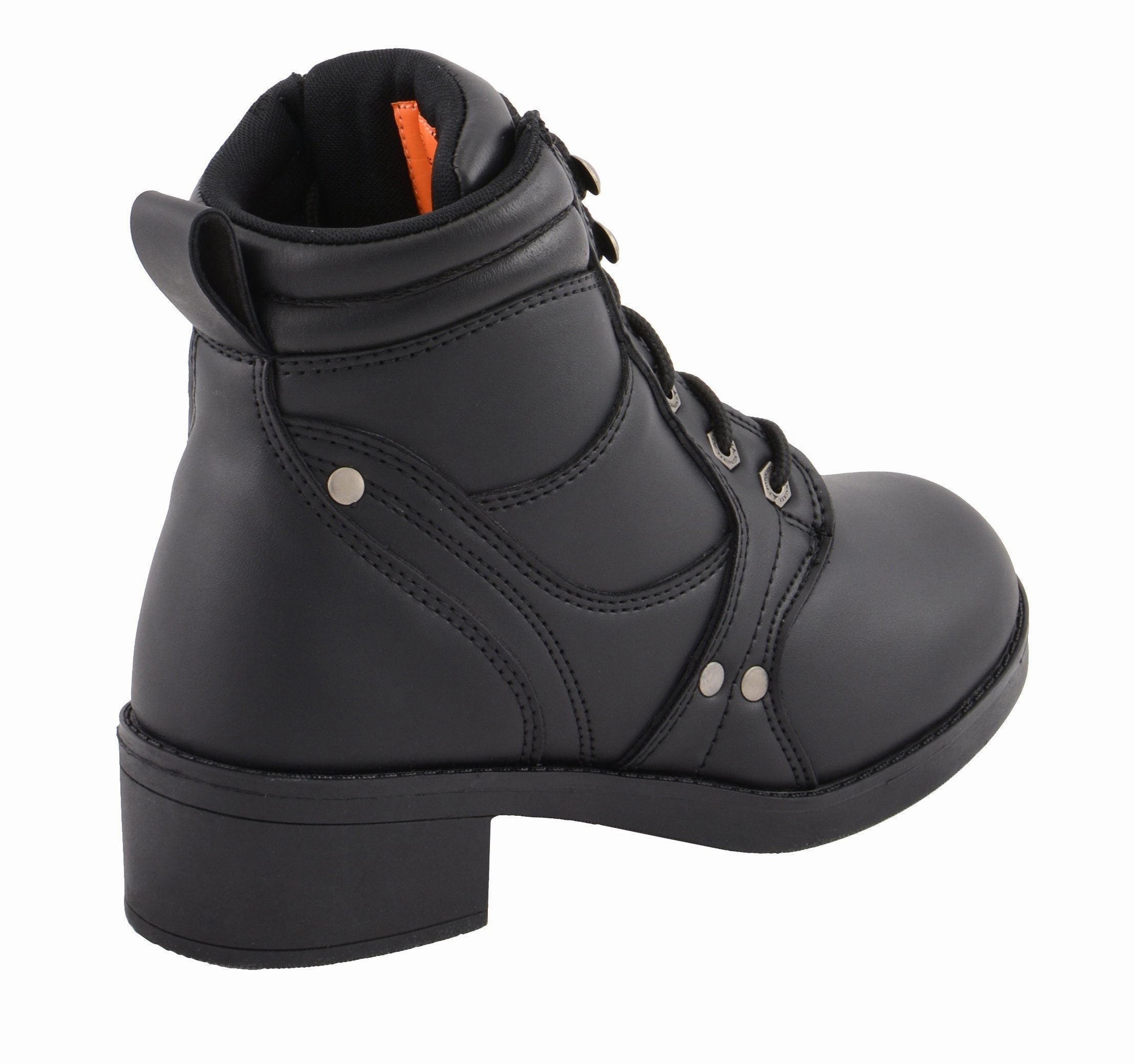 Milwaukee Leather MBK9265 Boys Black Lace-Up Boots with Side Zipper Entry Boxing Boots