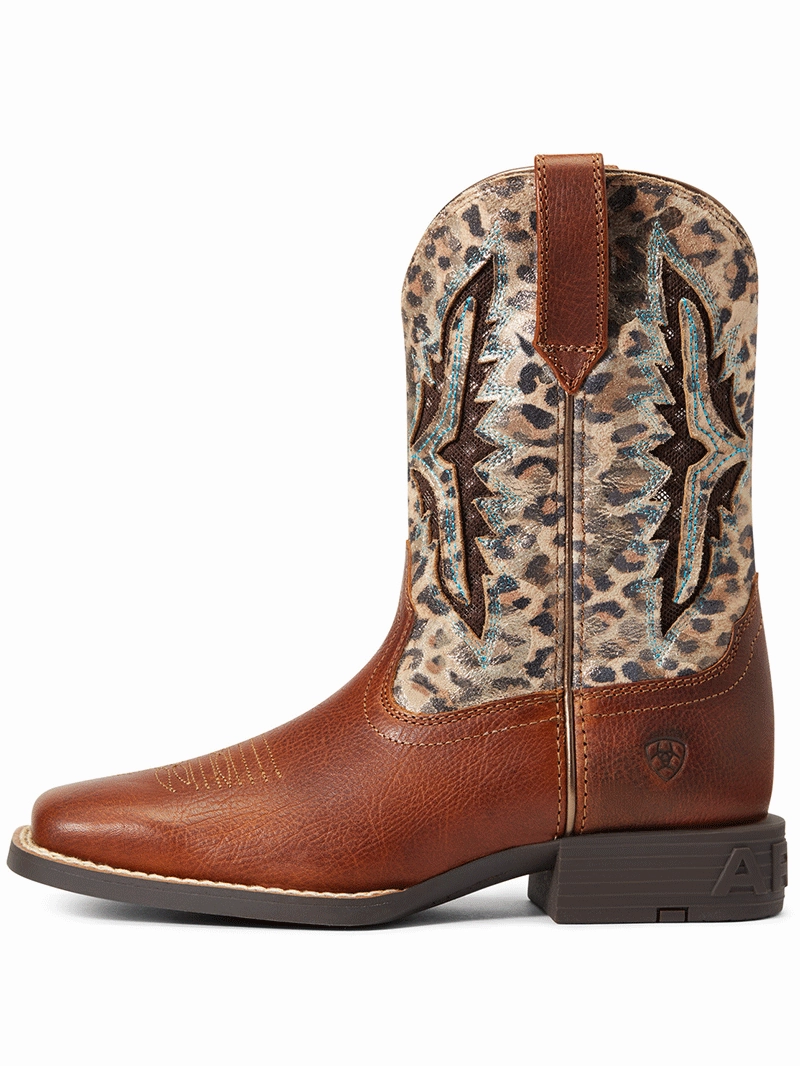 Ariat 10040258 Youth Koel VentTek Western Boot Metallic Leopard Spiced Cider - D Alex Marie Boots