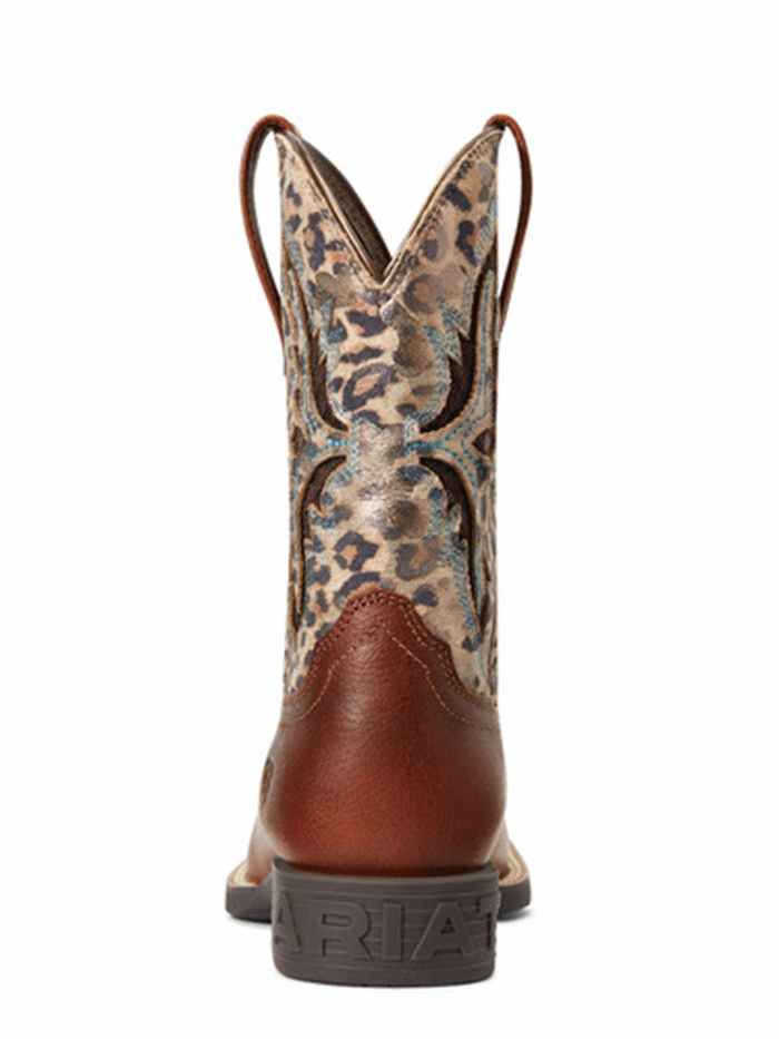 Ariat 10040258 Youth Koel VentTek Western Boot Metallic Leopard Spiced Cider - D Boots With Narrow Calf