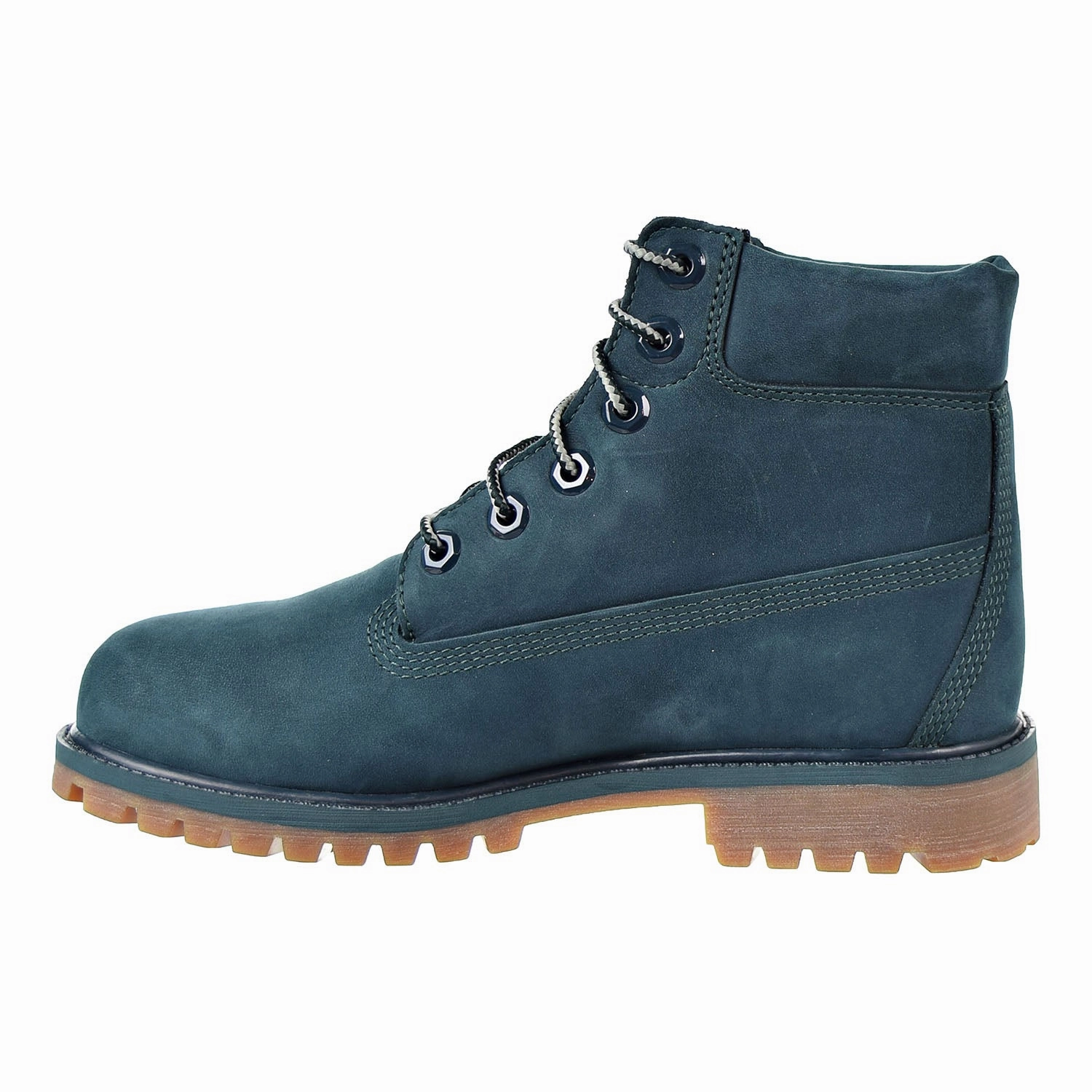 Timberland 6 Inch Premium Junior's Boot Dark Green Cream Ankle Boots