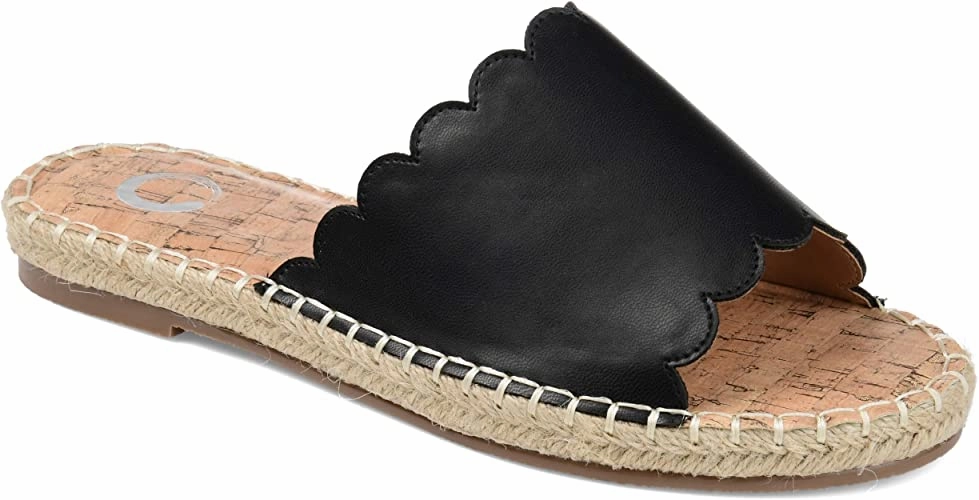 Journee Collection Women's Flat Sandals  Color Black Size 8.5M Asics Gel Exalt 3 Running Shoe